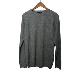 Kenneth Cole Silk Cashmere Gray Pullover Sweater Men’s Sz XL Minimalist Classic